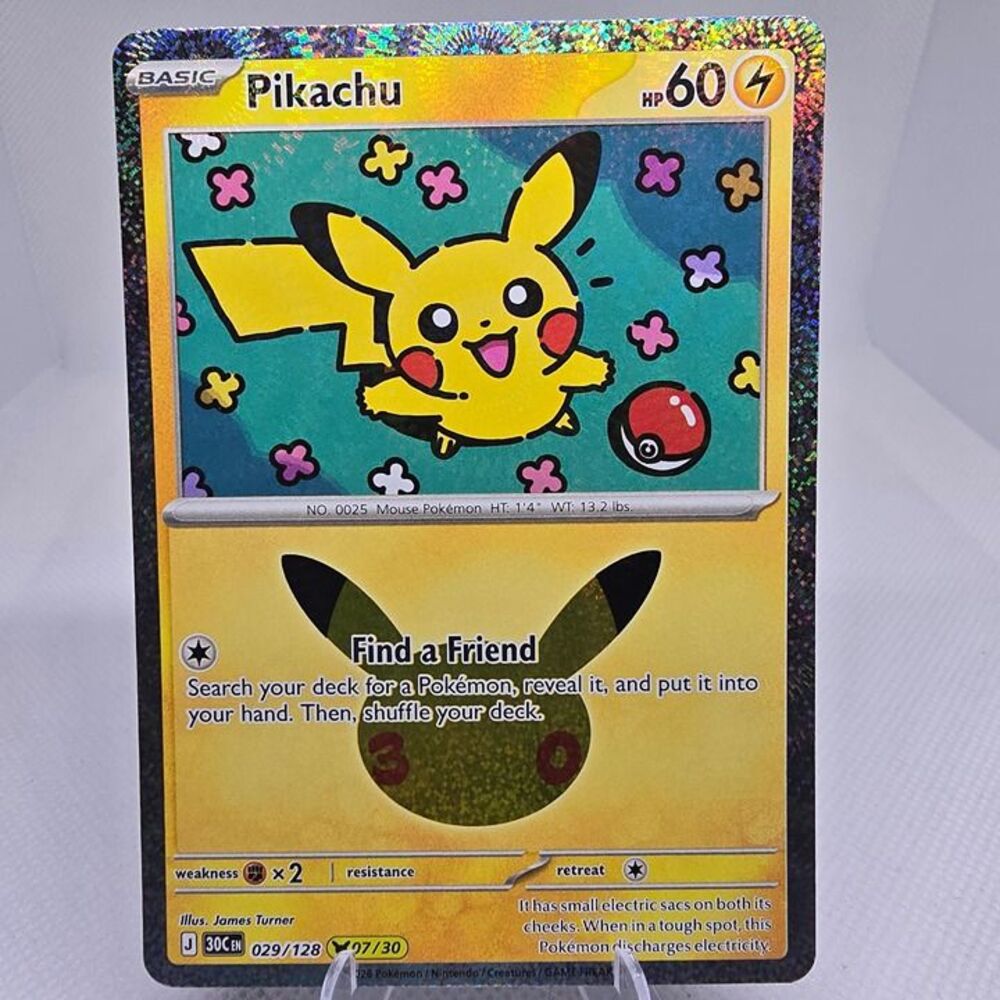 Pikachu #29 Pokemon 30th Celebration (07/30)
